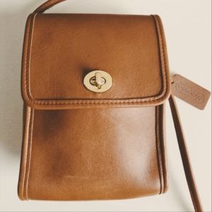 Coach Leather British Tan Scooter Crossbody Bag